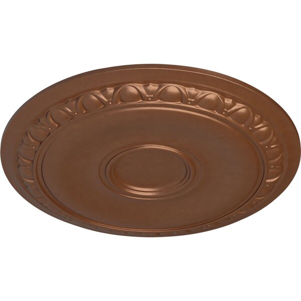 Caputo Ceiling Medallion (Fits Canopies Up To 6), Hand-Painted Polished Copper, 24 1/4OD X 1 1/2P